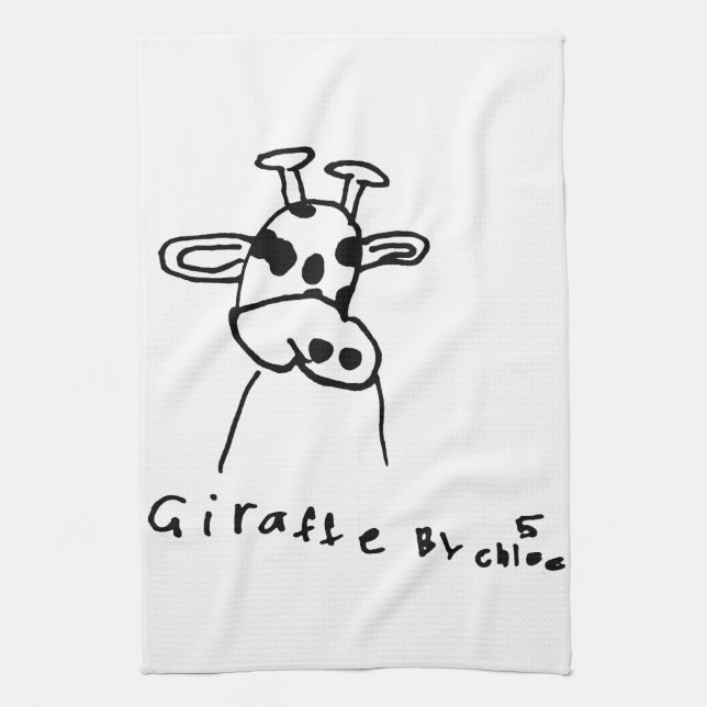 Serviette de cuisine de girafe d'art d'enfants (Vertical)