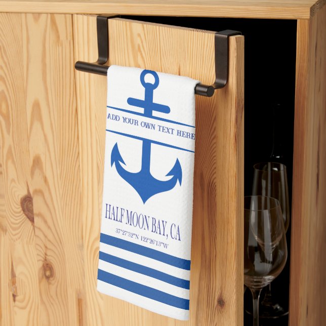 Serviette de cuisine de la baie de la demi-lune (Pliage en tiers)