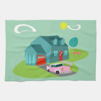 Serviette de cuisine de la maison de banlieue