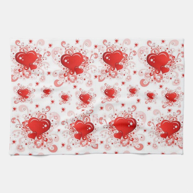 serviette de cuisine de la Saint-Valentin (Horizontal)