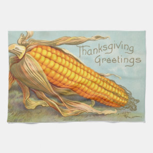 Serviette de cuisine de maïs de thanksgiving