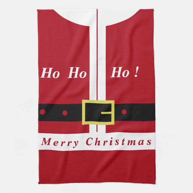 Serviette de cuisine de Noël du Père Noël (Vertical)