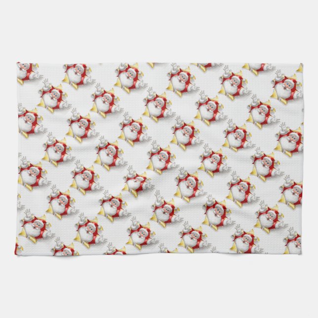 Serviette de cuisine de Noël/Père Noël (Horizontal)