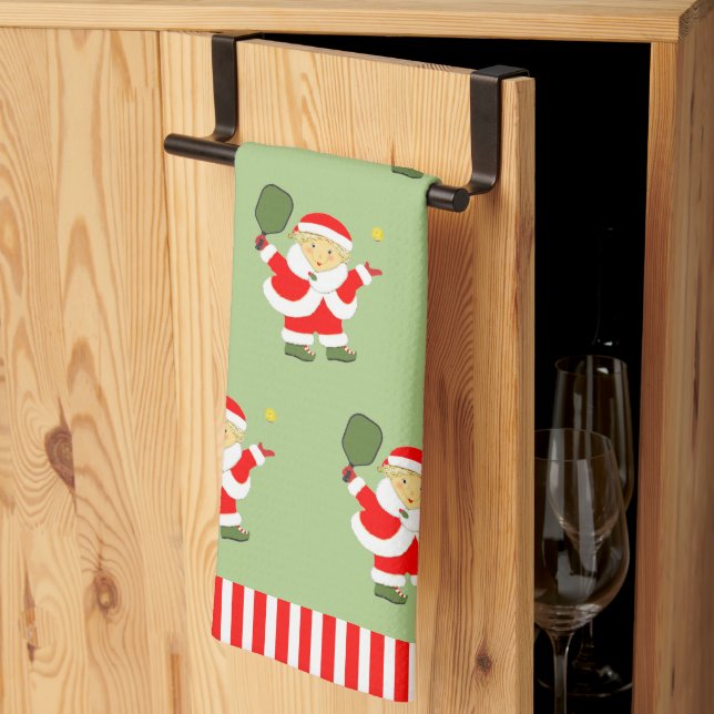 Serviette de cuisine de Noël pour pickleball (Pliage en tiers)