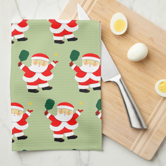 Serviette de cuisine de Noël pour pickleball (Quart Plié)