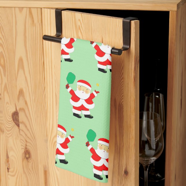 Serviette de cuisine de Noël pour pickleball (Pliage en tiers)