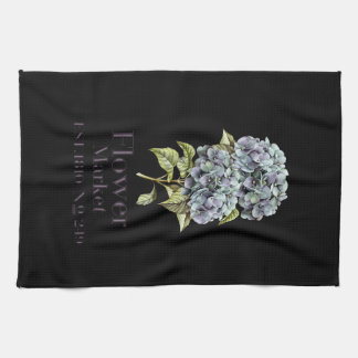 Serviette de cuisine de noir du marché de fleur