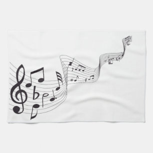 Serviette de cuisine de note musicale