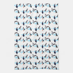 Serviette de cuisine de partie de macareux