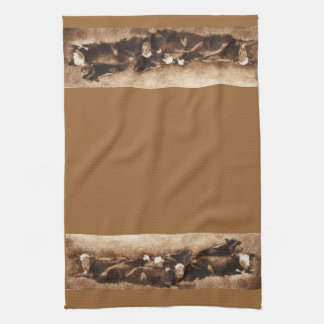 Serviette de cuisine de pile de vache