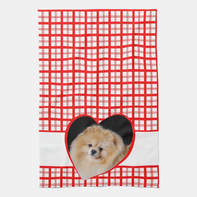 Serviette de cuisine de Pomeranian (Vertical)