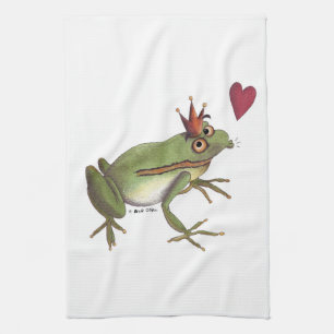 Serviette de cuisine de prince de grenouille