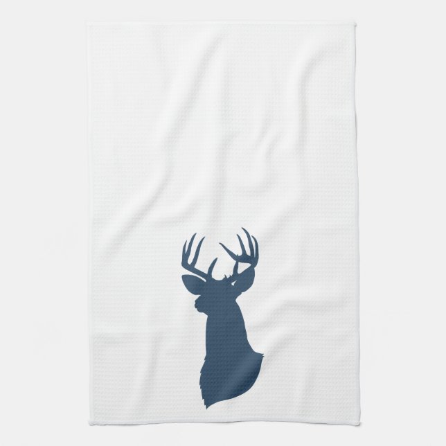 Serviette de cuisine de silhouette de cerfs (Vertical)