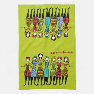 Serviette de cuisine de soeurs