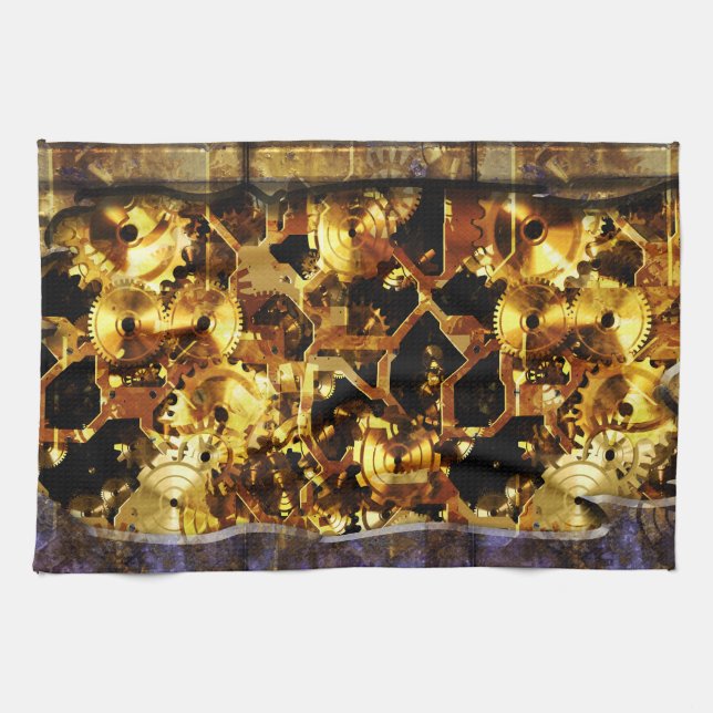 Serviette de cuisine de Steampunk 4 (Horizontal)