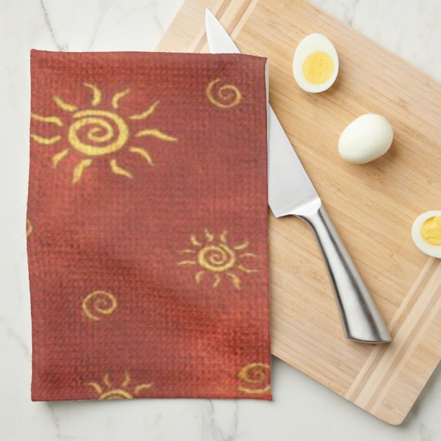 Serviette de cuisine de style sud-ouest (Quart Plié)