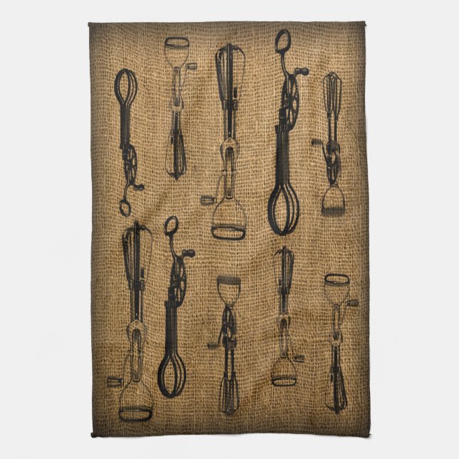 Serviette de cuisine de toile de jute de batteurs (Vertical)