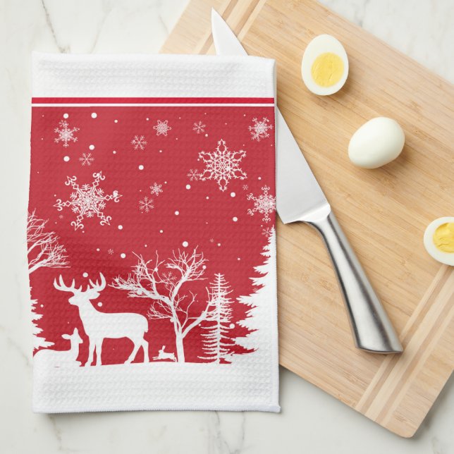 Serviette de cuisine de vacances (Quart Plié)