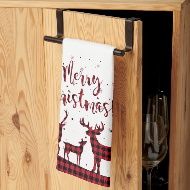 Serviette de cuisine de vacances (Pliage en tiers)