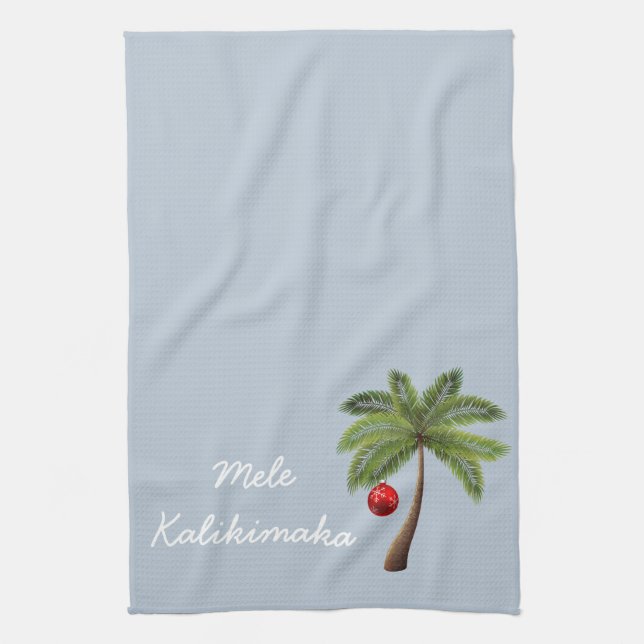 Serviette de cuisine de vacances-Mele Kalikimaka (Vertical)