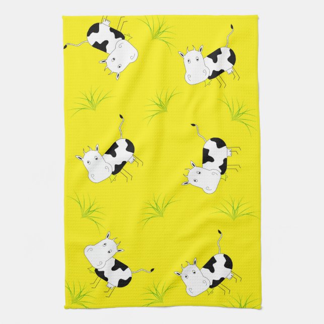 Serviette de cuisine de vache folle (Vertical)