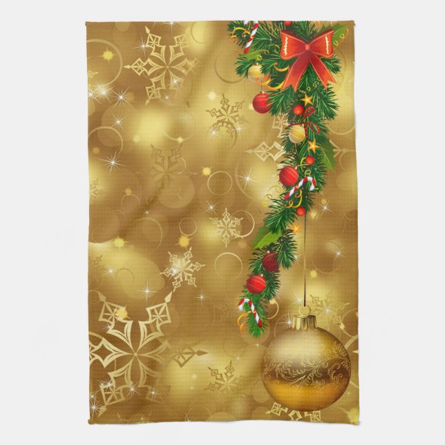 Serviette de cuisine décoration d'ornement de Noël (Vertical)