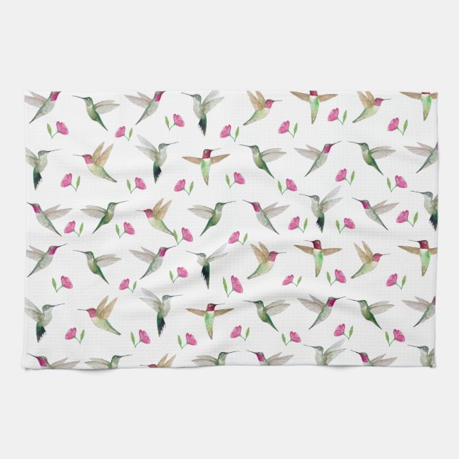 Serviette de cuisine des colibris d'Anna (Horizontal)