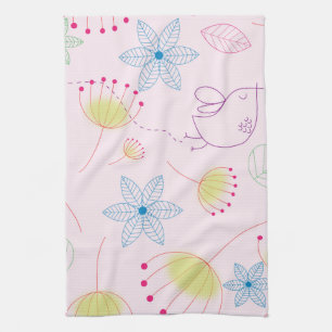 serviette de cuisine design blanc mignon