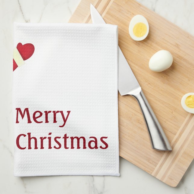 Serviette de cuisine, Design de Noël, articles mén (Quart Plié)