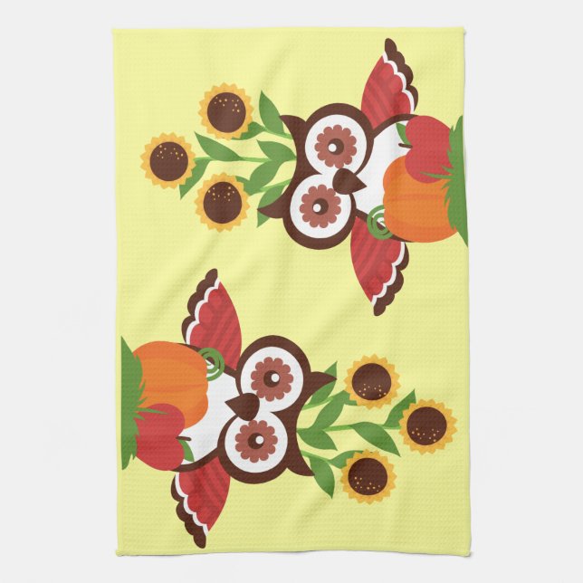 Serviette de cuisine design Owl (Vertical)