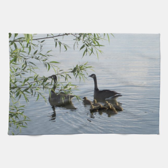 Serviette de cuisine d'oies sauvages (Horizontal)