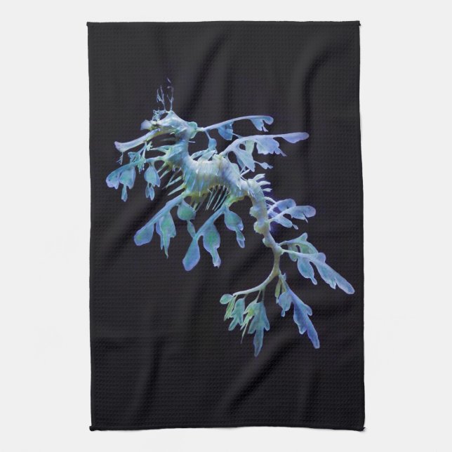 Serviette de cuisine Dragon de mer feuillu (Vertical)