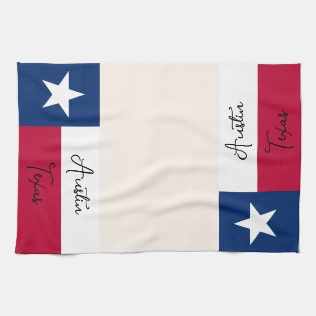 Serviette de cuisine drapeau du Texas (Horizontal)