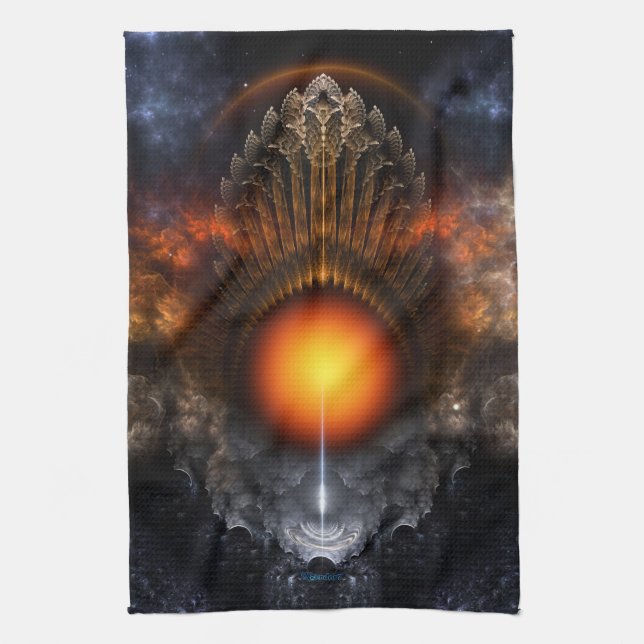Serviette de cuisine Dream Orb Fractal Art (Vertical)