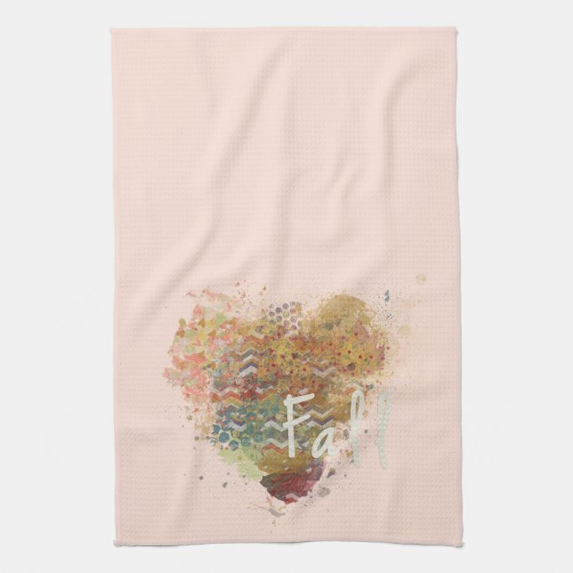 Serviette de cuisine du Coeur Automne (Vertical)