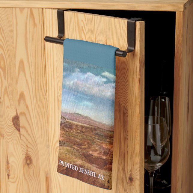 Serviette de cuisine du désert peinte (Pliage en tiers)