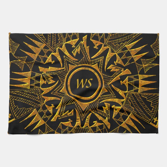 Serviette de cuisine du Natif américain 1 (Horizontal)