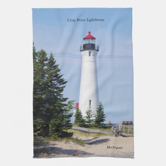 Serviette de cuisine du phare de Crisp Point (Vertical)