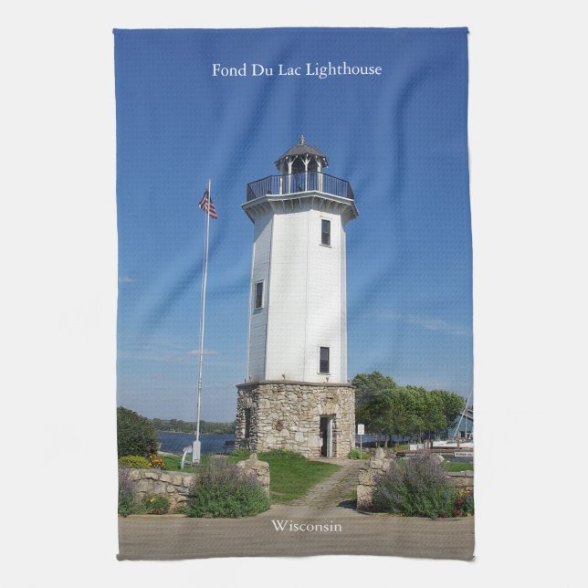 Serviette de cuisine du phare Fond Du Lac (Vertical)