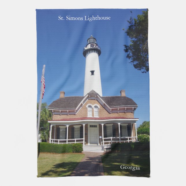 Serviette de cuisine du phare St. Simons (Vertical)