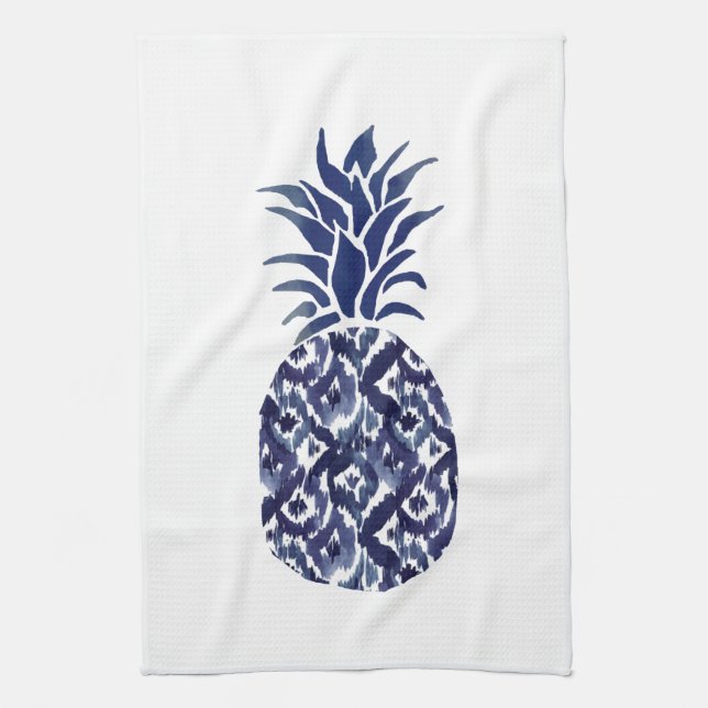 serviette de cuisine en ananas bleu (Vertical)