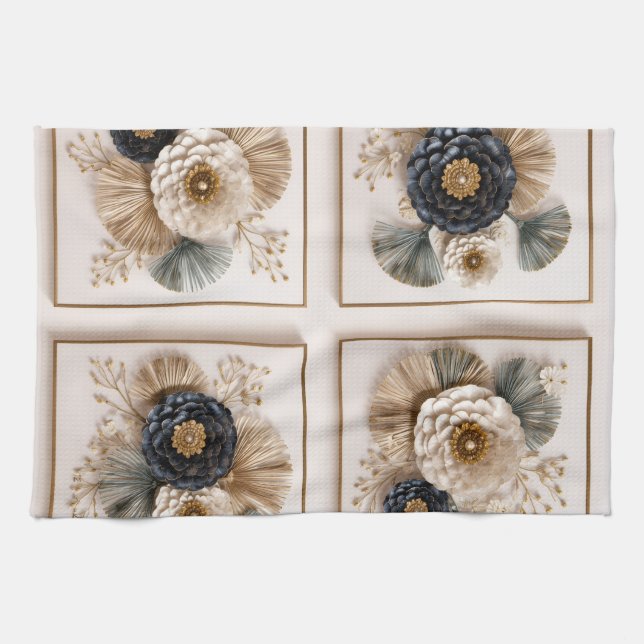 Serviette de cuisine en coton premium | Mou et abs (Horizontal)