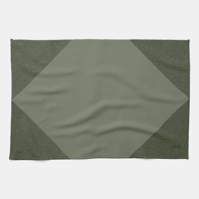Serviette de cuisine en diamant vert mousse person (Horizontal)