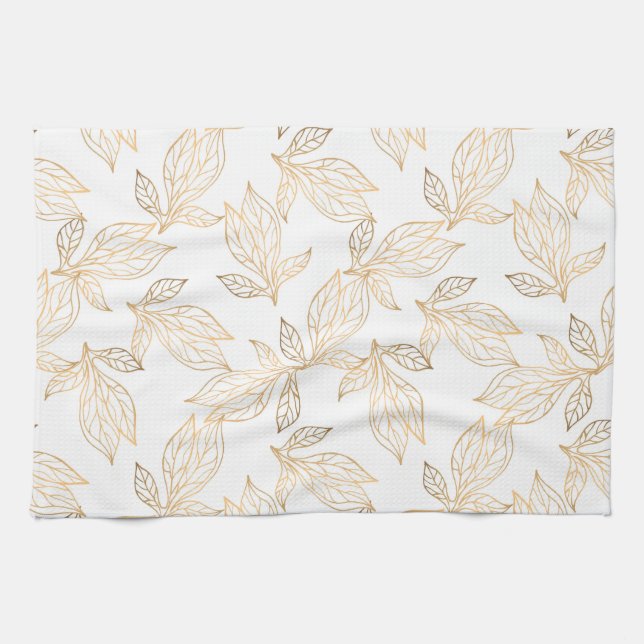 Serviette de cuisine en feuille d'or (Horizontal)