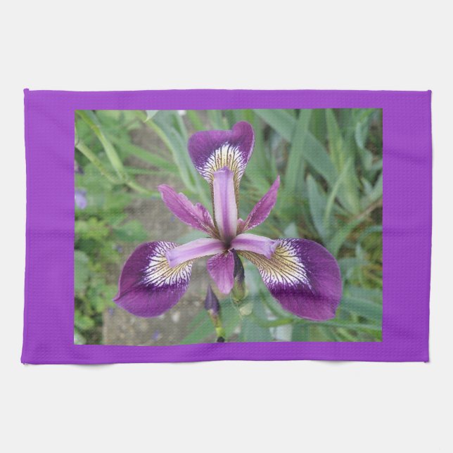 Serviette de cuisine en iris violet (Horizontal)