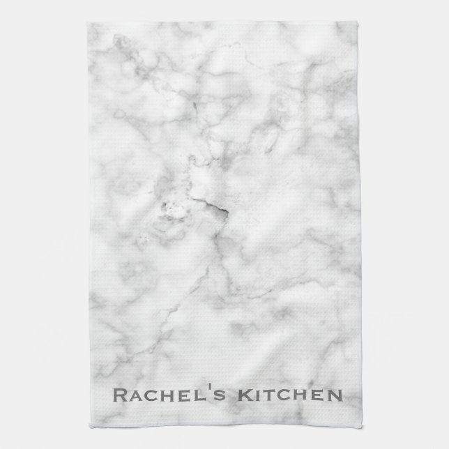 Serviette de cuisine en marbre gris blanc Granite (Vertical)