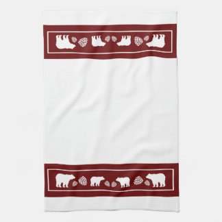 Serviette de cuisine en marron rustique
