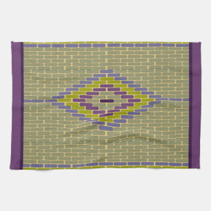 Serviette de cuisine en mosaïque diamantée couleur