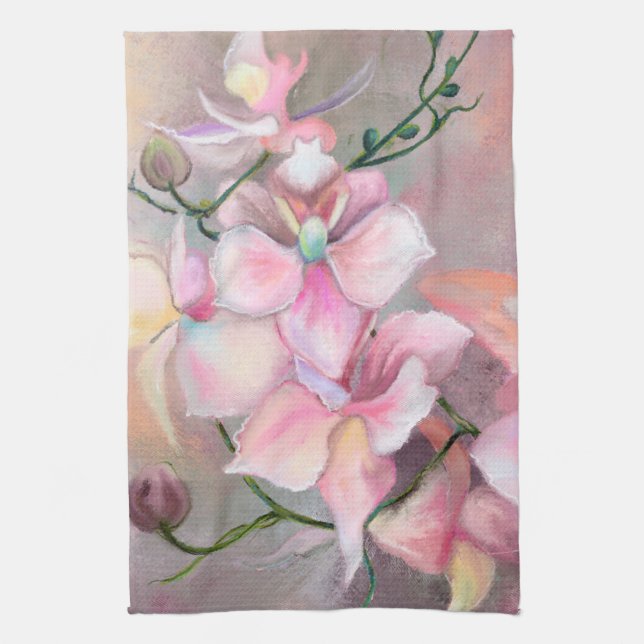 Serviette de cuisine en orchidée rose (Vertical)