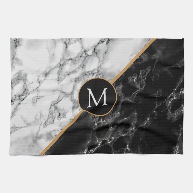 Serviette de cuisine en pierre de marbre Monogram  (Horizontal)